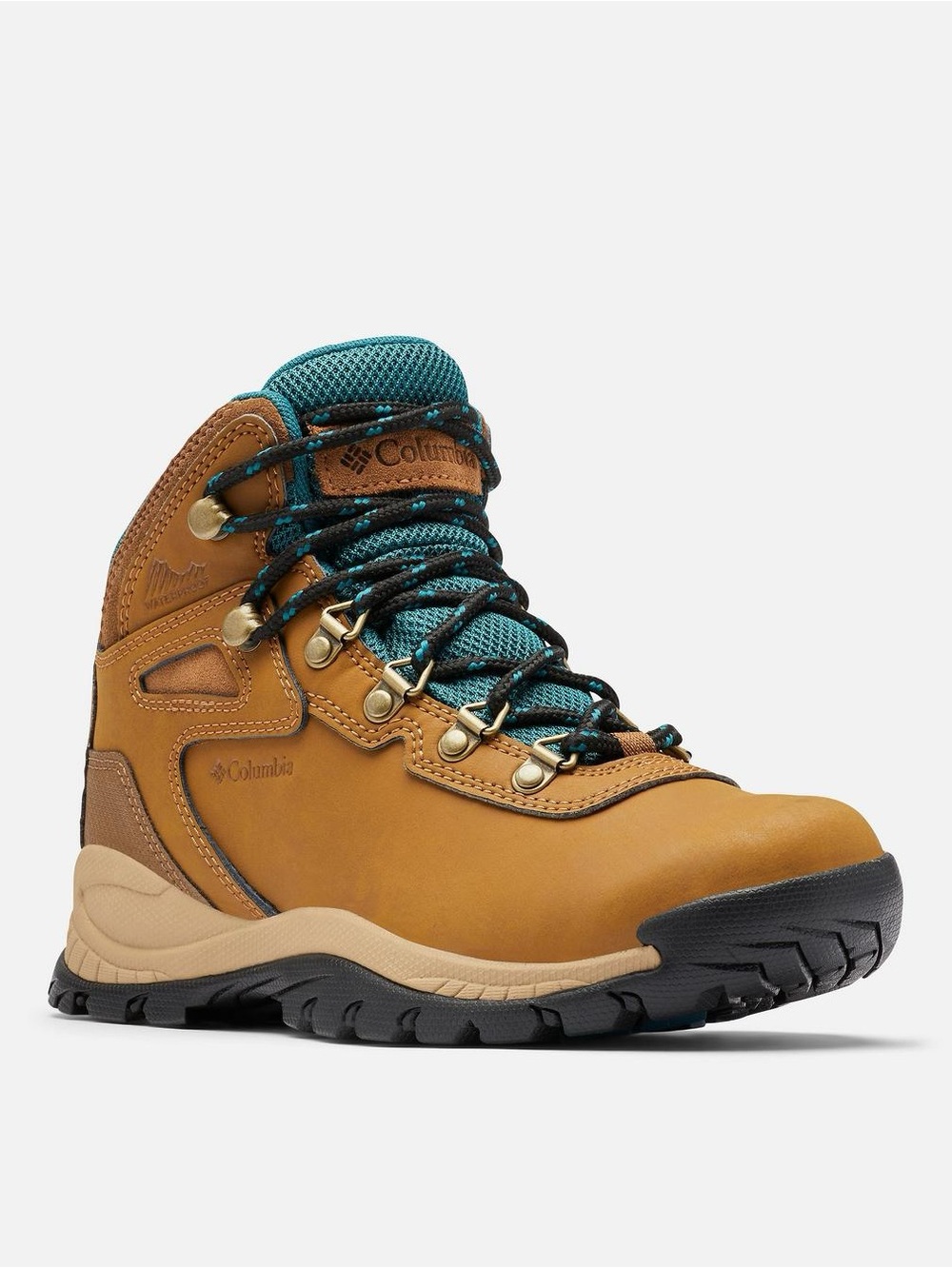 New Ladies Size 11 Columbia Newton Ridge Hiking Boot - Elk w/Blue Accents (ABBA)